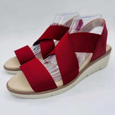 Sandalias de cuña Fly London Noli para mujer talla 9-9,5 EU 40 lápiz labial rojo Foto 1 de 4