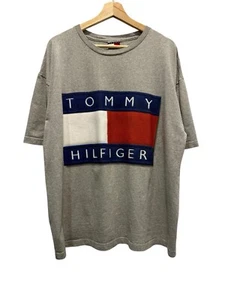 Vintage Tommy Hilfiger 90s Patch Big Flag T-shirt Size Extra Large - Picture 1 of 4