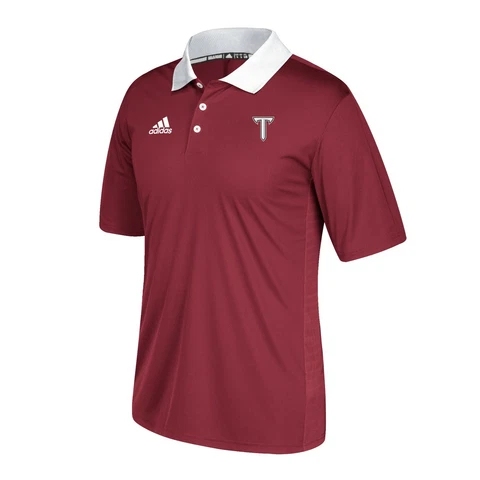 Troy Trojans NCAA Adidas Men's  Burgundy High-Density Coaches Polo Shirt Cover