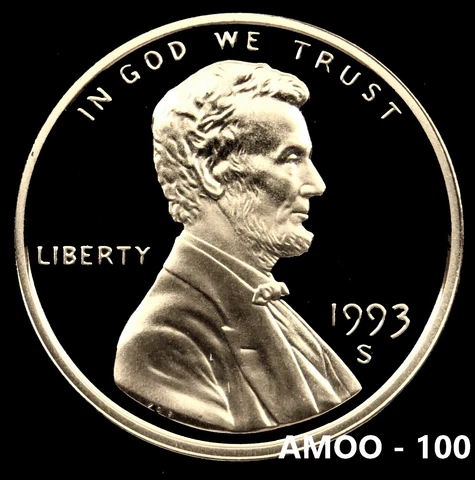1993 S Proof Lincoln Cent Penny from Proof Set Cover