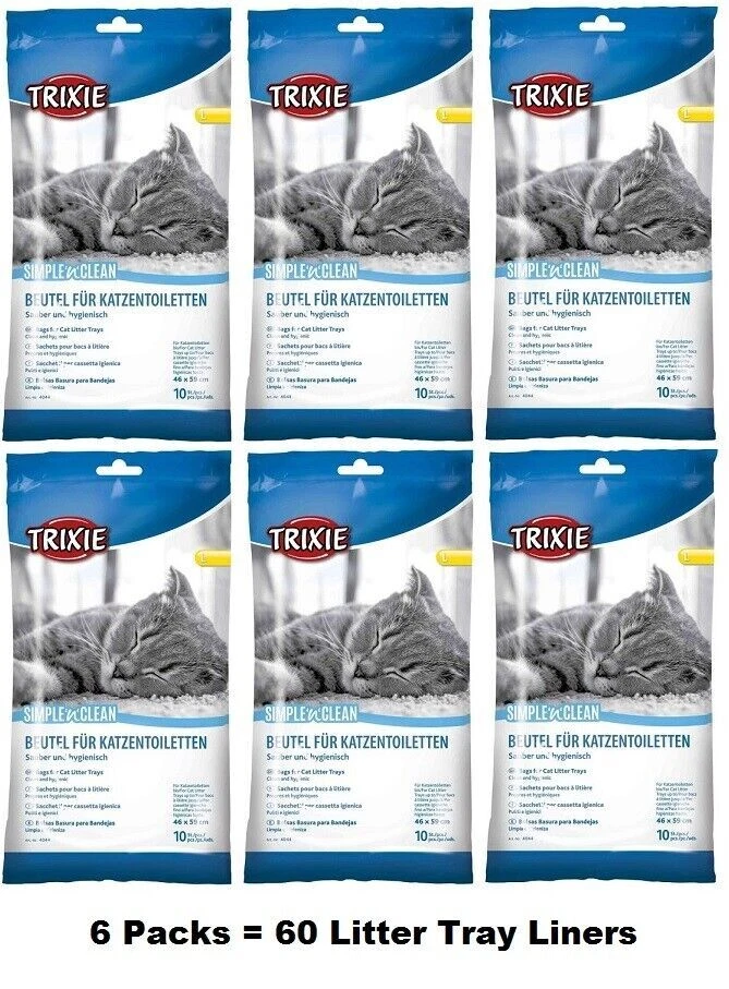 6 PACKS OF TRIXIE LARGE LITTER TRAY LINERS BAGS FOR TRAYS UP TO 46 X 50 CM 4044 - Image 1 of 3