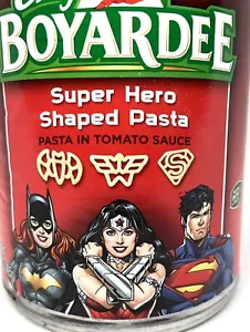 Vintage Chef Boyardee Super Hero Shaped Pasta Multicolored Metal Can Batman - Picture 1 of 7