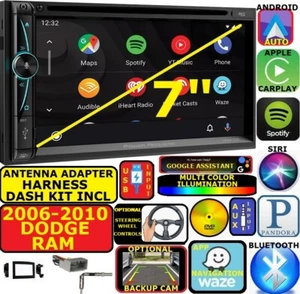 06-10 DODGE RAM NAV BLUETOOTH CD/DVD CARPLAY ANDROID AUTO CAR RADIO STEREO - Picture 1 of 12