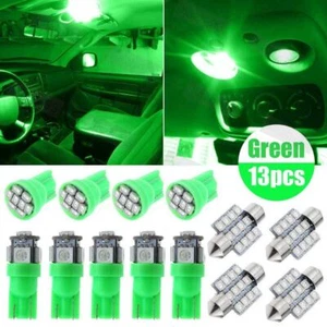 Green LED Lights Car Interior Package Kit For Car Dome License Plate Lamp Bulb - Picture 1 of 13