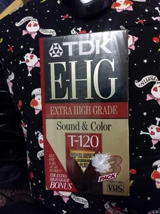 3 Pack TDK EHG Extra High Grade T-120 Blank VHS Tapes Sealed Avilyn Technology - Picture 1 of 6
