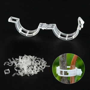50/100/200Pcs 25mm Garden plant Support Clip Tomato and Veggie Trellis twine - Picture 1 of 14