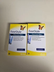 Freestyle Precision Neo 100ct Diabetic Test Strips Expires 6/2026-8/2026 - Picture 1 of 3