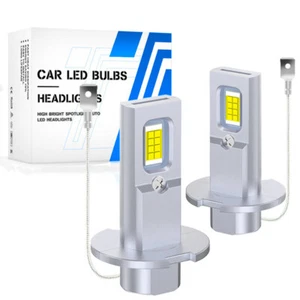 2pcs H3 LED Fog light Globes Bulbs Lamp Kit 6000LM White Fanless Canbus Free - Picture 1 of 7