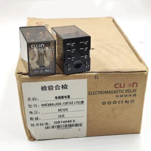 2Pcs CLION HHC68A-2Z NNC68A-2Z 12VDC Electromagnetic Relay 8Pins 10A 240VAC - Picture 1 of 1