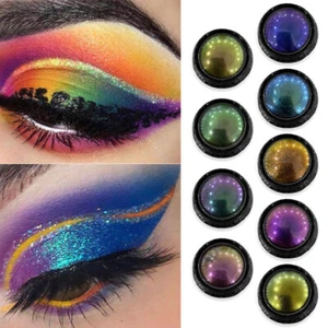 Chrome Eyeshadow Chameleon Glitter Eye Shadow Mirror Shimmer Powder Cosmetic ❀ - Picture 1 of 24