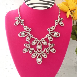 WOW Brighton Crystal Rhinestone Tiered Reversible Twisted Rope 16" ADJ Necklace - Picture 1 of 7