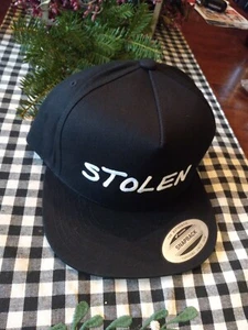 Stolen Rum Whiskey Liquor Black Snapback Hat Men's One Size Ball Cap Baseball - Picture 1 of 6