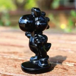 2.8'' Natural obsidian Carved frog Reiki Crystal Figurine Crystal Decor gift 1PC - Picture 1 of 10