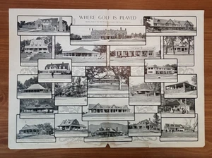 Anuncio diario casero raro de campos de golf vintage "donde se juega al golf" años 1890 - Imagen 1 de 13