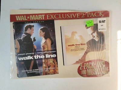 Wal Mart Exclusive 2-Pack: Walk The Line DVD & Music CD(2006,Brand New-Sealed) - Image 1 of 2