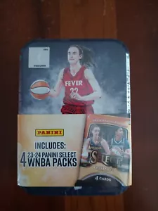 2023-24 Panini Select WNBA Caitlin Clark Collectible Tin Sealed 4 Packs - Picture 1 of 1