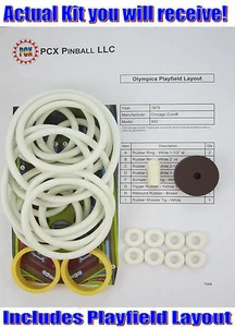 1975 Chicago Coin Olympics Pinball Machine Rubber Ring Kit - Picture 1 of 2