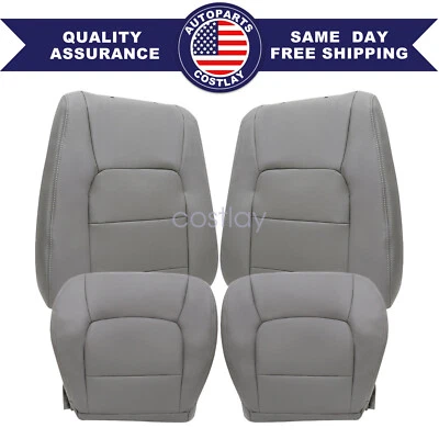 Para 1998-2007 Lexus LX470 Funda de asiento de cuero de repuesto delantera inferior / superior Gris Foto 1 de 4