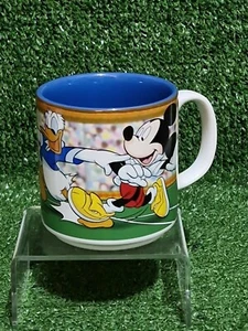 Vintage Walt Disney Exclusive Mug Donald & Mickey Playing Football England - Picture 1 of 6
