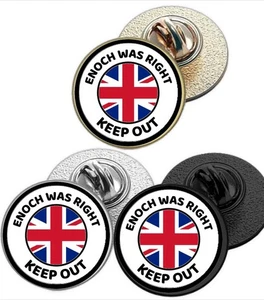 Enoch Was Right Keep Out (GSB24) 26mm Lapel Pin Badge - Picture 1 of 5