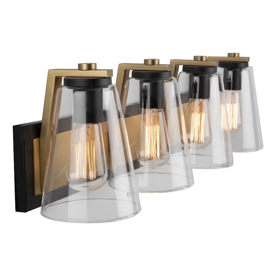 Artcraft Treviso 3-Light Vanity Light, Black/Brass - AC11794BB - Image 1 of 1