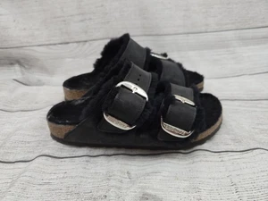 BIRKENSTOCK Arizona grande boucle cuir huilé peau de mouton taille 37--L6/M4 noir - Photo 1/10