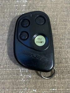 ALPINE 4 BUTTON REMOTE TRANSMITTER CLICKER FCC: B23AT68 SEC-RC001 BLUE LED - Picture 1 of 4