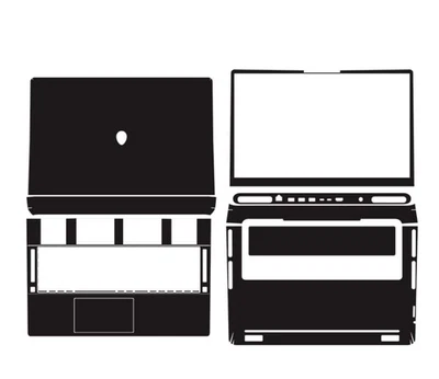 Laptop Leather Skin Stickers Fit Alienware 18 Area-51 gaming laptop 2025 - Image 1 of 4