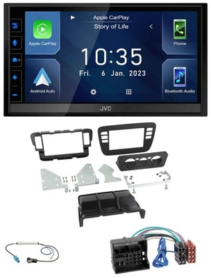 JVC DAB Bluetooth MP3 USB 2DIN Autoradio für Skoda CitiGo 16-19 Seat Mii schwarz - Bild 1 von 4