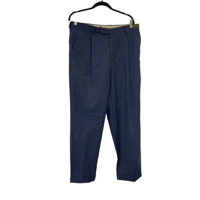 Daniel Cremieux Loro Piana Dress Pants Mens 34R 31L Blue Wool Pleated NWT New! - Image 1 of 4