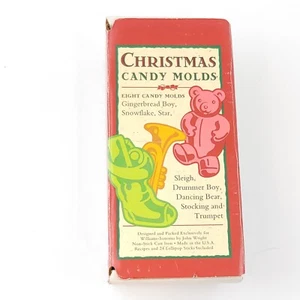 Vintage 1995 Williams-Sonoma Cast Iron Christmas Candy Molds USA John Wright NEW - Picture 1 of 8