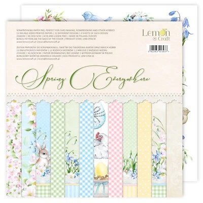 Scrapbooking Paper Pad 12×12 "Spring Everywhere" | LemonCraft | 12 Sheets + - Image 1 of 4