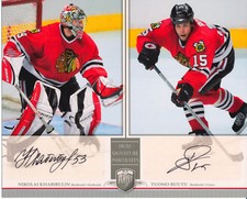 NIKOLAI KHABIBULIN TUOMO RUUTU Signed 8x10 Photo 2006-07 Upper Deck BAP Portrait