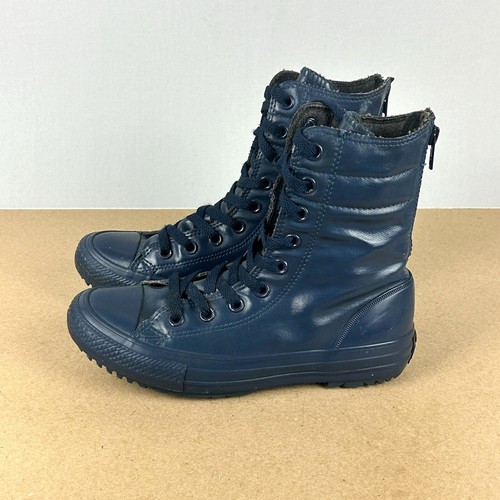 Stivali Converse All Star Hi Rise in gomma da donna 6 5 blu navy stringati