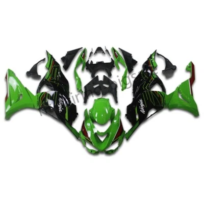Carenado ABS verde negro inyección FSM apto para Kawasaki 2024-2026 Ninja ZX6R f004 Foto 1 de 4