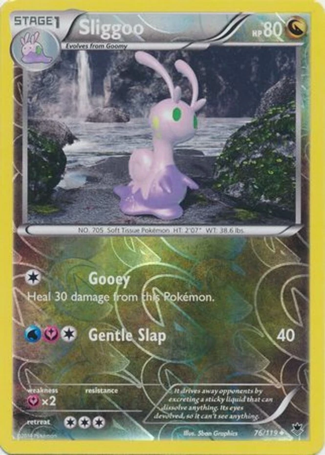 Pokemon - Sliggoo - 76/119 - Uncommon - Reverse Holo - XY - Phantom Forces - NM - Image 1 of 1