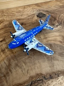 Matchbox Skybusters Hero City 2003 Airliner Blue Die Cast Snowboarding Ice Plane - Picture 1 of 8