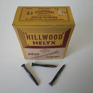 108 viti a spirale per calcestruzzo Hillwood Helyx NOS 1-3/4" scatola aperta - vintage anni 70 - Foto 1 di 11