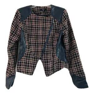 Chaqueta militar Very J para mujer XL tweed doble pecho corta mangas largas cuello en V - Imagen 1 de 12