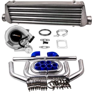 Universal T3 T04E Turbo Charger Kit + 27x7x2.5 Intercooler + 2.5" Turbo Pipe - Picture 1 of 12