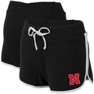 Nebraska CornHuskers Shorts Women's 2XL Black Relay French Terry New - Picture 1 of 8
