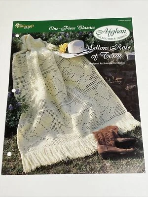 Yellow Rose of Texas One Piece Classics Afghan Crochet Pattern Needlecraft Shop - Image 1 of 4