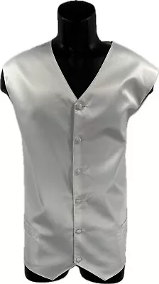 St. Patrick Men's White Vest 6 Buttons White Back Polyester Size 4XL - Image 1 of 3