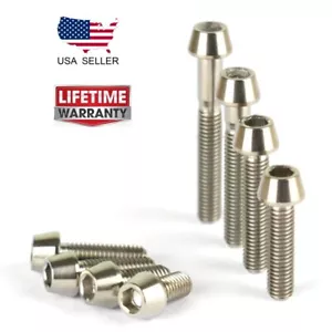 M5 Titan Schrauben Kegel Steckschlüssel Kopf 10,12,15,16,18,20,25,30,35,40,45,50 mm - Bild 1 von 4
