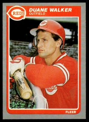 1985 Fleer #554 Duane Walker Cincinnati Reds - Image 1 of 2