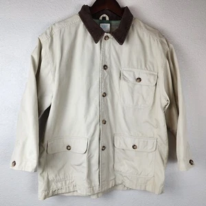 VTG Old Navy Kids 12/14 Jacket Tan Chore Barn Field Coat Canvas Corduroy READ - Picture 1 of 17