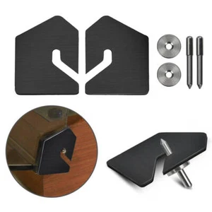 For Thorens TD-160, TD-145, TD-165 Turntable Dust Cover Hinge Repair Kit Black - Picture 1 of 15