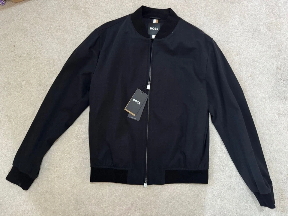 HUGO BOSS JACKET BLACK SLIM FIT ALL SIZES NEW RRP £349 - Image 1 of 4