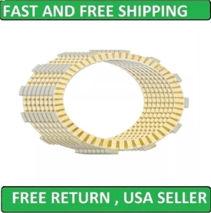 Clutch Friction Plates for Honda VTX1300C VTX1300R VTX1300S VTX1300T 2003-2009 - Picture 1 of 1