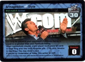 WWE: Armageddon WWF Style (Vince) [Played] card type Mid-match Action Raw Deal W - Picture 1 of 1